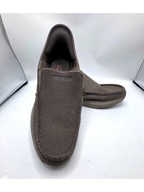 Skechers Slip-Ins Mens 11.5 Shoes Go Walk Moc Toe Slip-On Brown Comfort Arch Sup